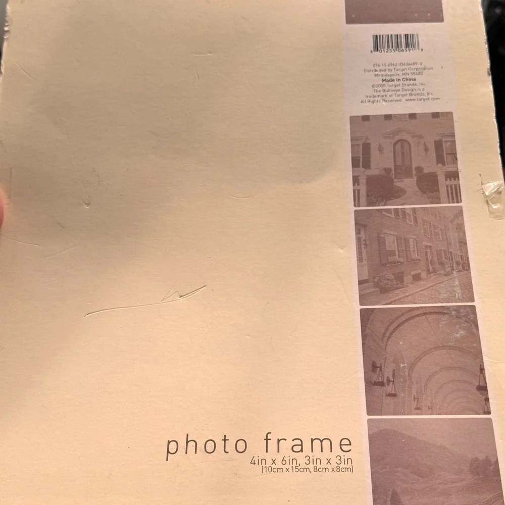 New Vintage Shadowbox Photo Frame Wood 4x6 3x3 Double‎ Picture Display